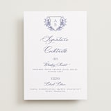 "watercolor flowers crest" - Bar Signs in Dusty Blue by Cass Loh - Front