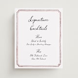 "Handwritten" - Bar Signs in Wine by Cass Loh - Front