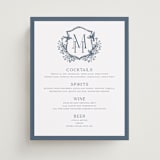 "Hummingbird Botanicals" - Bar Signs in Provincial Blue by Erin Deegan - Front