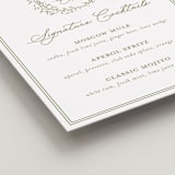 "Garden Script" - Bar Signs in Pistachio by Katherine Moynagh - Detail