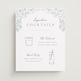 "Delicate Vines" - Bar Signs in Periwinkle by Kristen Smith - Front