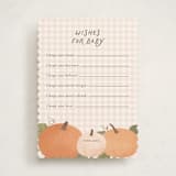 "Pumpkin Patch" - Baby Shower Activity Cards in Pumpkin by Paper Raven Co. - Front