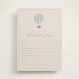 "Balloons" - Baby Shower Activity Cards in Bluebird by Kampai Designs - Front