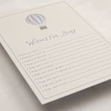 "Balloons" - Baby Shower Activity Cards in Bluebird by Kampai Designs - Detail
