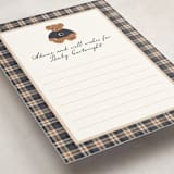 "Teddy Bear Monogram" - Baby Shower Activity Cards in Navy by Erin German - Detail