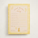 "Honeybear" - Baby Shower Activity Cards in Honey by Sarah Rosenthal - Front