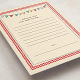 "Illustrated Circus Theme with Juggling Bear" - Baby Shower Activity Cards in Crimson by Noun New York - Detail
