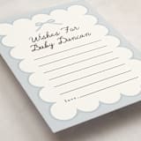"Scallop & Little Bow" - Baby Shower Activity Cards in Sky by Maria Alou - Detail