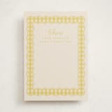 "Scalloped Gingham" - Baby Shower Activity Cards in Lemonade by Brianne Larsen - Front