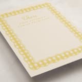"Scalloped Gingham" - Baby Shower Activity Cards in Lemonade by Brianne Larsen - Detail