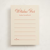 "Tulip" - Baby Shower Activity Cards in Peony by Lisa McLean - Front