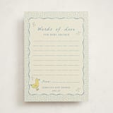 "Sweet Peeps" - Baby Shower Activity Cards in Robin’s Egg by Sarah Rosenthal - Front