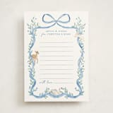 "Ribbon Garden" - Baby Shower Activity Cards in Blueberry by Elly - Front