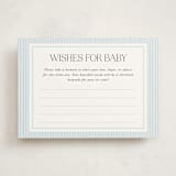 "Sweet Stripes" - Baby Shower Activity Cards in Sky Blue by Lucrecia Caporale - Front