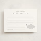 "Moon Baby" - Baby Shower Activity Cards in Slate by Marina Onoprienko - Front