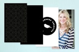 "Monolith" - Business Cards in Obsidian by Lori James - Back of Card Options
