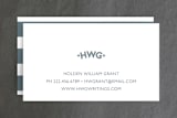 "Collegiate" - Business Cards in Cadet Blue by Megan Davis - Front