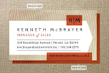 "Head Honcho" - Business Cards in Tangerine by Susie Allen - Front