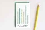 "Vital Stats" - Business Cards in Ocean by Stacey Hill - Front