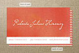 "Color Wash" - Business Cards in Persimmon by 2birdstone - Front