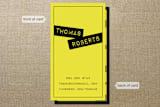 "Simple and Twisted" - Business Cards in Yellow by Ana Gonzalez - Front