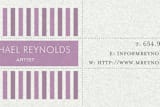 "Modern Art" - Business Cards in Purple by Ana de Sousa - Detail