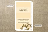 "stem striate" - Business Cards in Lemon Chiffon by Stacey Day - Front