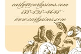 "stem striate" - Business Cards in Lemon Chiffon by Stacey Day - Detail