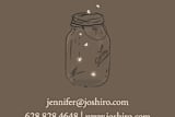 "Fireflies" - Business Cards in Zuni Brown by Paige Rothhaar - Detail