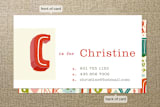 "Letter Card" - Business Cards in Tangerine by ERAY - Front