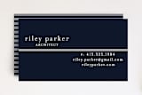 "Striped Divide" - Business Cards in Navy by A.C.R. - Front