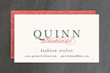 "In Style" - Business Cards in Watermelon by Hooray Creative - Front