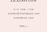 "Estate" - Business Cards in Blush by Kim Dietrich Elam - Detail
