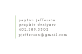 "Clean & Simple" - Business Cards in Lime by Brianne Larsen - Detail