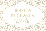 "Glamorous Deco" - Business Cards in Golden by Phrosné Barwood - Detail