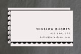 "Scalloped Swagger" - Business Cards in Midnight by A.C.R. - Front