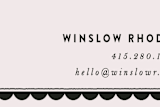 "Scalloped Swagger" - Business Cards in Midnight by A.C.R. - Detail