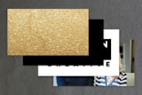 "Hello Friend" - Business Cards in Champagne by Erin Deegan - Back of Card Options