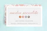 "Media Socialite" - Business Cards in Sorbet by Sheila Corcoran - Front