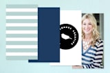"Headliner" - Business Cards in Seaside by A Real Peach Studio - Back of Card Options