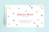 "Triangle Circus" - Business Cards in Pomegranate by Hanke Arkenbout - Front