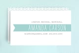 "Wrapped in a Banner" - Business Cards in Celeste by SimpleTe Design - Front