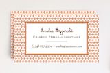 "Paprika Patterned" - Business Cards in Paprika by Blixa 6 Studios - Front