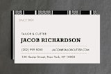 "Sartorialist" - Business Cards in Charcoal by Luisa Garcia - Front