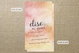 "Pastel Wash" - Business Cards in Pink Sunset by Made by Wendy - Front