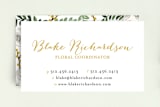 "Painted Florist" - Business Cards in Mustard by Lehan Veenker - Front