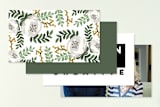 "Painted Florist" - Business Cards in Mustard by Lehan Veenker - Back of Card Options