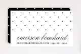 "Swiss Dot" - Business Cards in Domino by Olivia Raufman - Front