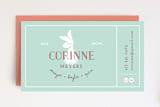 "Praline Bunny" - Business Cards in Sea Glass by A Real Peach Studio - Front
