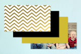"Gilded Hello" - Business Cards in Goldenrod by Made by Wendy - Back of Card Options